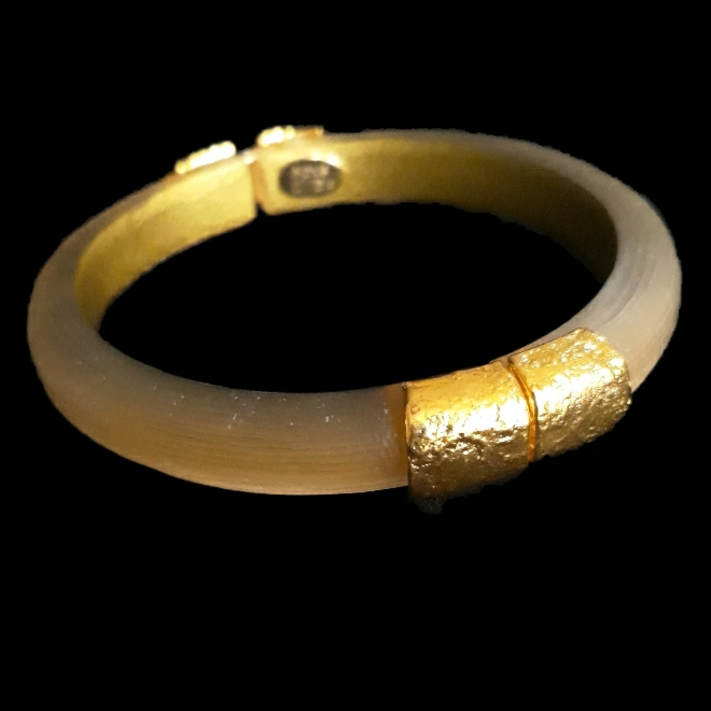 Alexis Bittar Gold Hinged Bangle